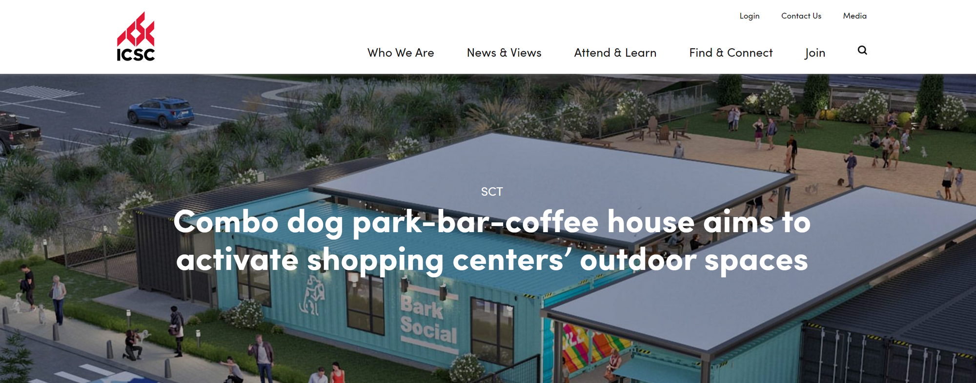 Combo dog park-bar-coffee house aims to activate shopping centers’ outdoor spaces