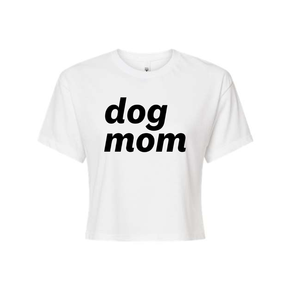 Dog Mom Crop Top White / Extra Small Bark Social
