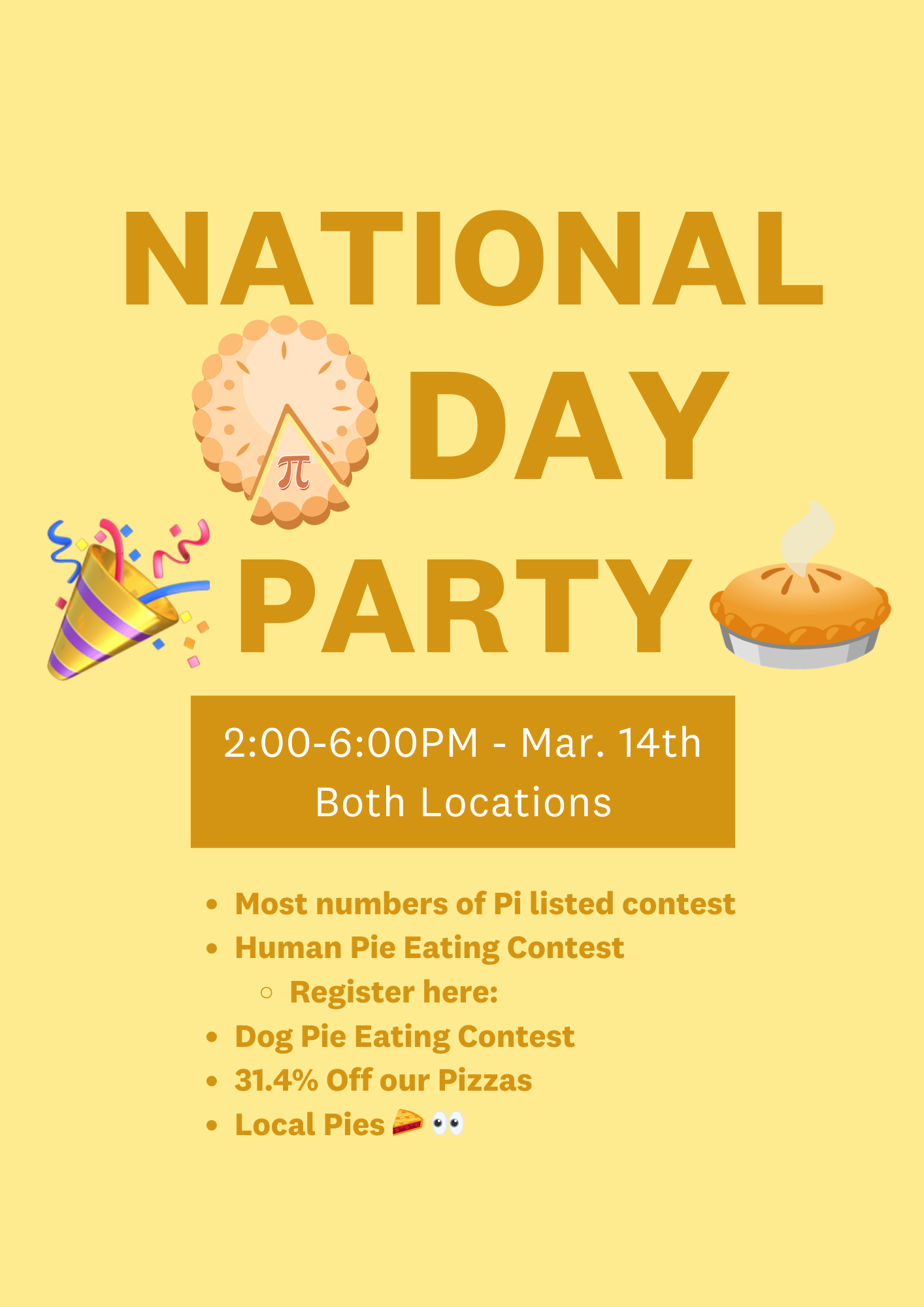 National Pi Day Party - Both Locations Bark Social