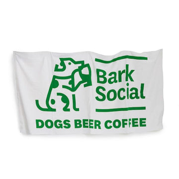 The Beach Towel - White and Green Bark Social